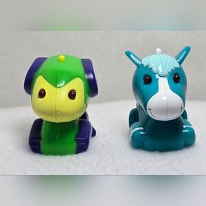 MicroPets Pals Wasbi & Giddy LED Light-Up Toy Bundle w/ Bags & Inserts 2003 TOMY